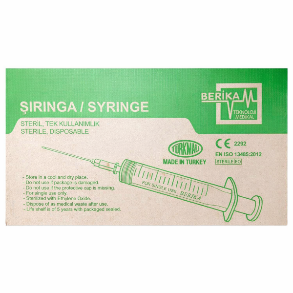 Berika Enjektör 2 cc 3 Parça Yeşil 350'lik Kutu